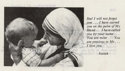 Lot #194 Mother Teresa Typed Letter Signed - Image 2