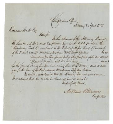 Lot #97 Millard Fillmore Autograph Letter Signed