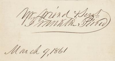 Lot #149 Franklin Pierce Signature
