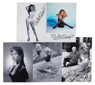 Lot #702 Brigitte Bardot (5) Signed Photographs