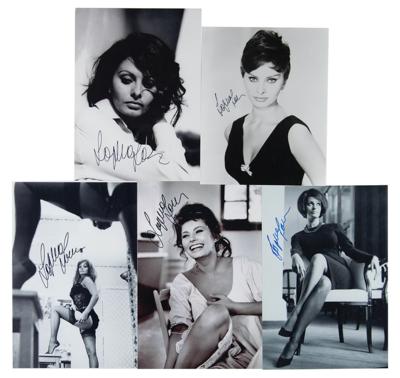 Lot #768 Sophia Loren (5) Signed Photographs - Image 1