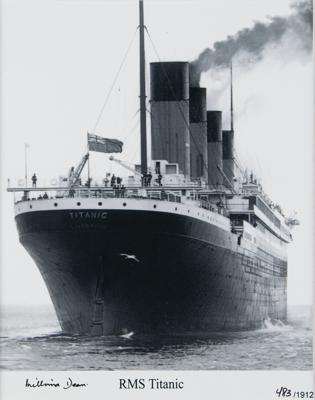 Lot #329 Titanic: Millvina Dean Signed Photograph - Image 1