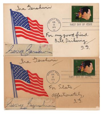 Lot #543 George and Ira Gershwin (2) Signed FDCs