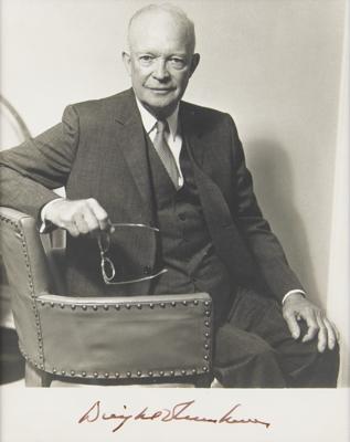 Lot #95 Dwight D Eisenhower Signed Photograph