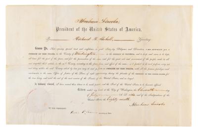 Lot #36 Abraham Lincoln Document Signed as President