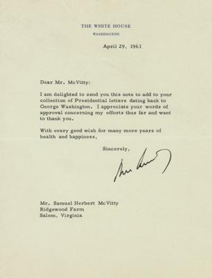 Lot #71 John F. Kennedy Typed Letter Signed as President - Image 1