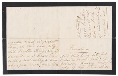 Lot #43 Mary Todd Lincoln Autograph Letter Signed on Lincoln Assassination Conspiracy - Image 4