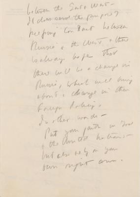 Lot #69 John F. Kennedy Handwritten Statement on United Nations - Image 2