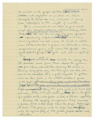 Lot #76 Ronald Reagan Handwritten Draft of Inaugural Address as Governor - Image 2