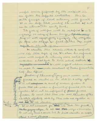 Lot #76 Ronald Reagan Handwritten Draft of Inaugural Address as Governor - Image 5