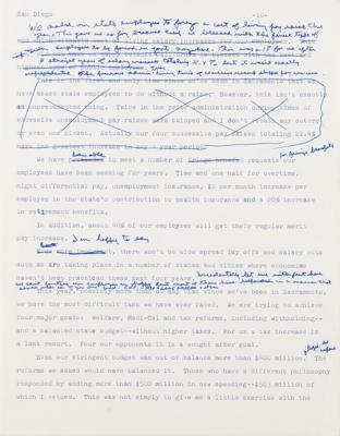 Lot #77 Ronald Reagan Hand-Annotated Speech Draft - Image 2