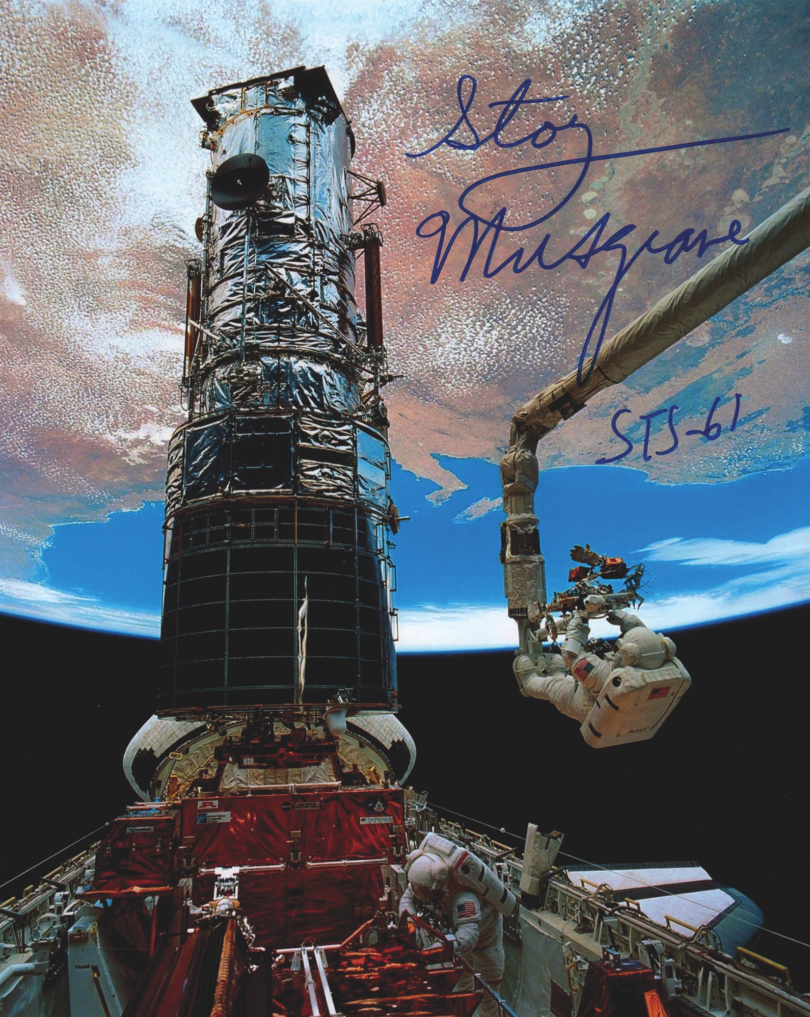 Lot #411 Story Musgrave (3) Signed Photographs