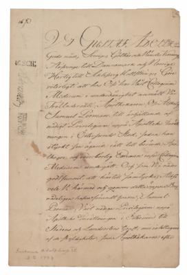 Lot #263 King Gustav IV Adolf of Sweden Document