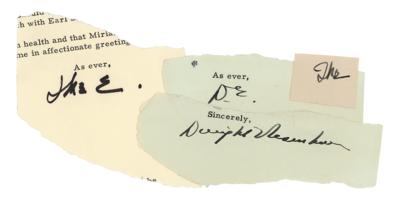Lot #67 Dwight D. Eisenhower (4) Signatures - Image 1