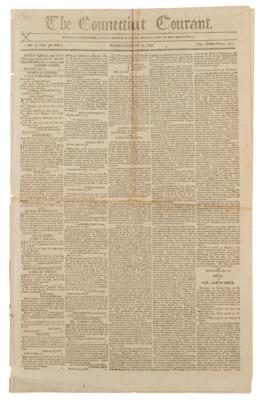 Lot #206 Aaron Burr Trial Newspaper