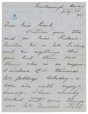 Lot #304 Queen Mary of Teck Autograph Letter Signed - Image 1