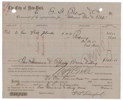 Lot #328 William M. 'Boss' Tweed Document Signed