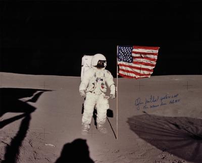 Lot #410 Edgar Mitchell Signed Photograph - Image 1