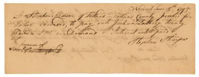Lot #241 Samuel Huntington Document Signed - Image 1