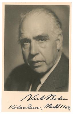 Lot #175 Niels Bohr Signed Photograph