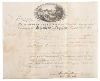 Lot #202 William Bingham Document Signed - Image 1