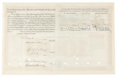 Lot #331 William K. Vanderbilt and Chauncey Depew Document Signed - Image 2