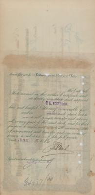Lot #198 Jules Bache Document Signed - Image 2