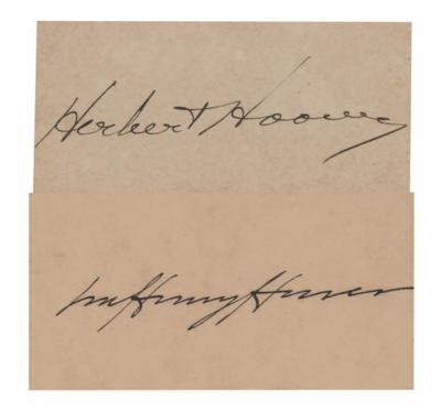 Lot #78 Herbert and Lou Henry Hoover Signatures