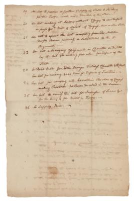 Lot #113 John Jay Handwritten Manuscript on Legislation - Image 2