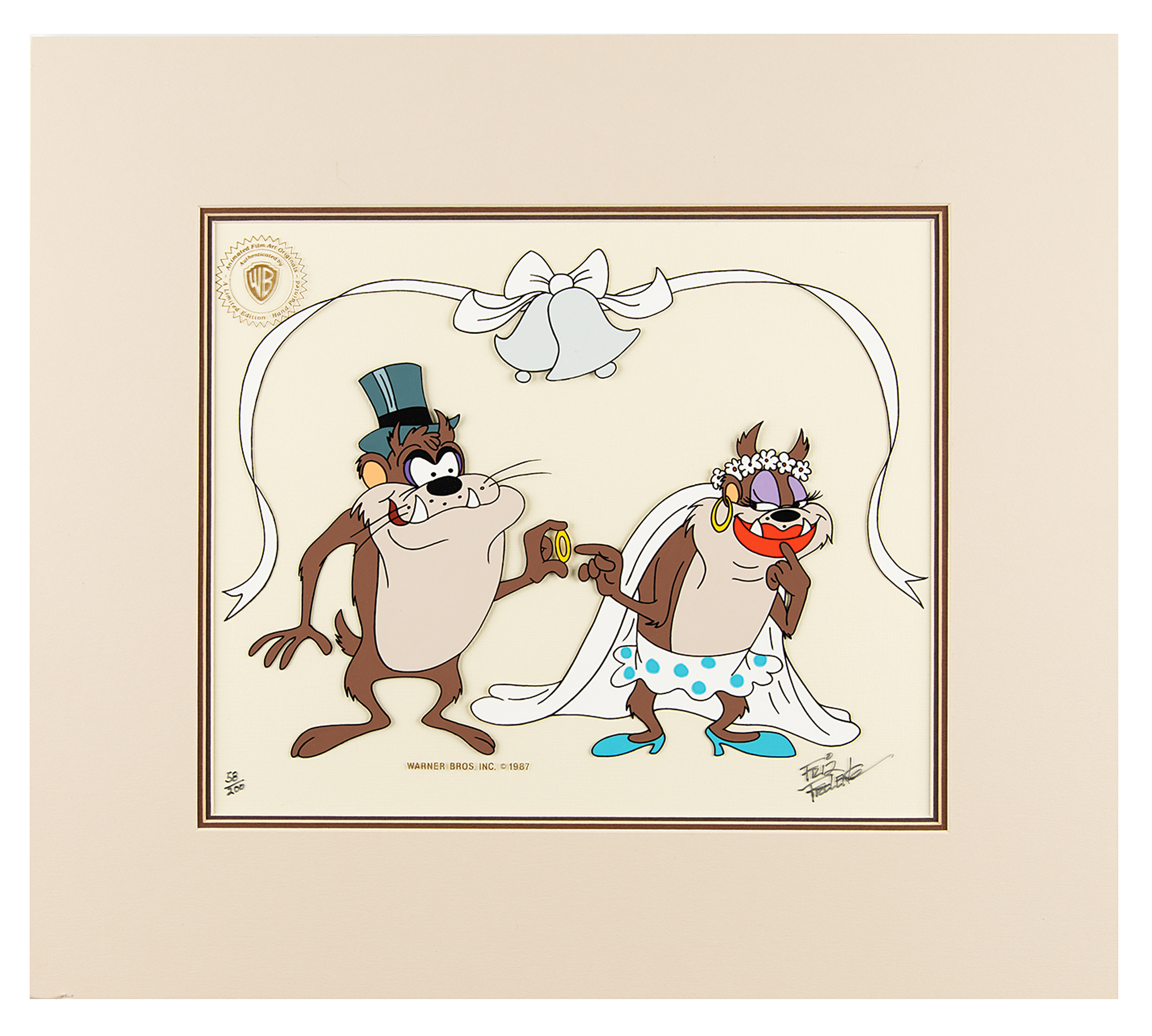 Friz Freleng Signed Limited Edition Cel Of The Tasmanian Devil And 3029