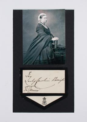 Lot #308 Queen Victoria Signed Mailing Panel - Image 1