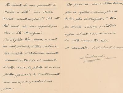 Lot #248 King Edward VIII Autograph Letter Signed on Parents - Image 2