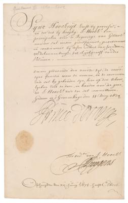 Lot #138 King William III Document Signed - Image 1