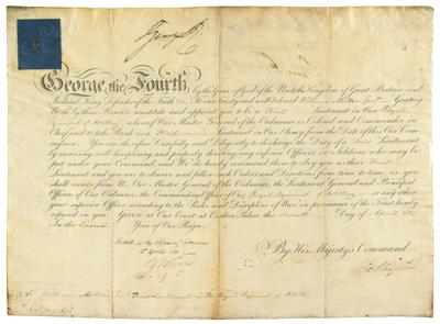 Lot #256 King George IV Document Signed