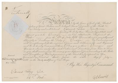 Lot #307 Queen Victoria Document Signed - Image 1