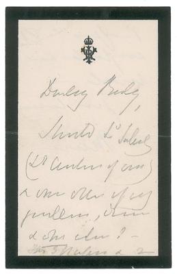 Lot #306 Queen Victoria Autograph Letter Signed