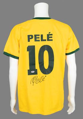 Lot #928 Pele Signed Soccer Jersey