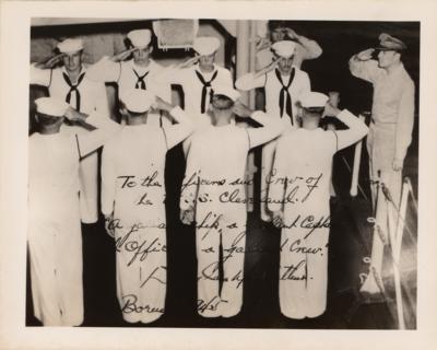 Lot #349 Douglas MacArthur Signed Photograph on USS Cleveland - Image 3