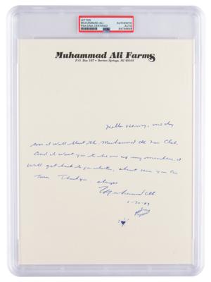 Lot #881 Muhammad Ali Autograph Letter Signed