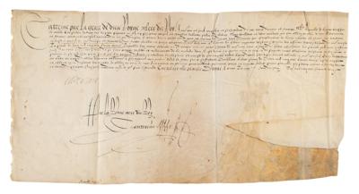 Lot #133 Catherine de Medici Document Signed - Image 1