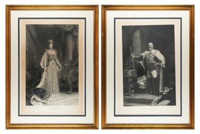 Lot #148 King Edward VII and Queen Alexandra (2) Oversized Signed Photogravures - Image 1
