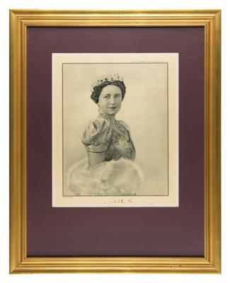 Lot #152 Elizabeth, Queen Mother Oversized Signed Photogravure - Image 2