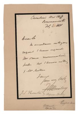 Lot #242 Thomas Henry Huxley Autograph Letter