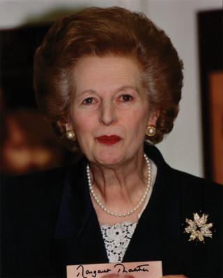 Lot #322 Margaret Thatcher Signed Photograph