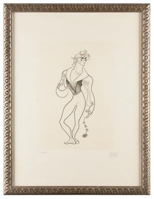 Lot #444 Al Hirschfeld Signed Limited Edition Etching - Image 2