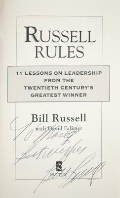 Lot #935 Bill Russell Signed Book - Image 2