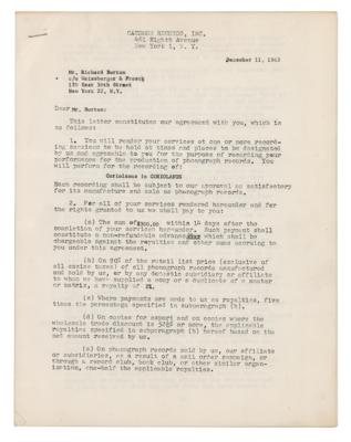 Lot #731 Richard Burton Document Signed - Image 2