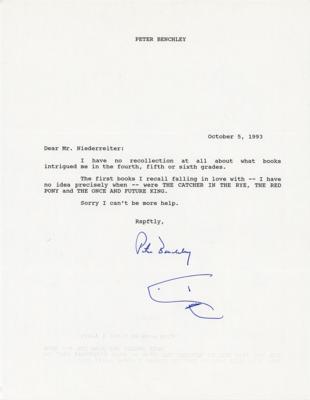 Lot #510 Peter Benchley Typed Letter Signed - Image 1