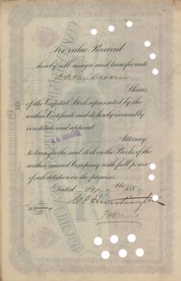 Lot #240 Collis P. Huntington Document Signed - Image 2