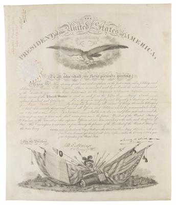 Lot #8 James K. Polk Document Signed as President